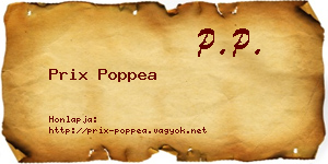 Prix Poppea névjegykártya